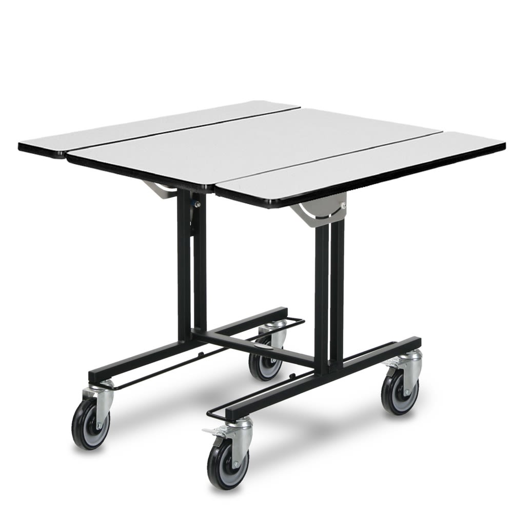 Room Service Table & Cart with 2 Bi-Fold Dropleaves, Rectangular Tabletop, 35.5x39
